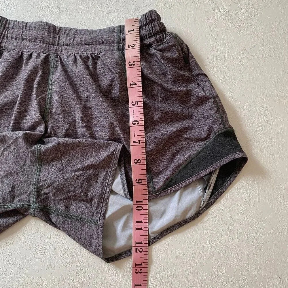 Lululemon Speed Up Shorts Size 6 Heather Gray Lined Running Athletic
